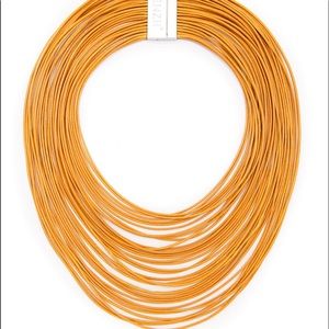 Zenzii Honey Color, Faux-Leather Necklace
